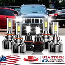 For Jeep Grand Cherokee 1999-2010 6pcs Led Headlight Fog Lights Bulbs Kit