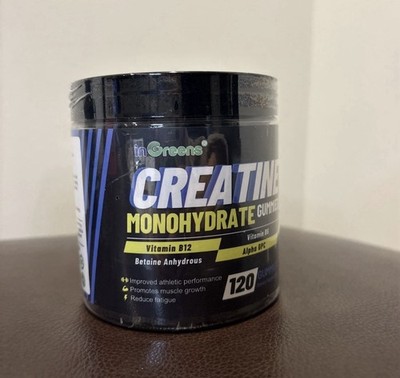 inGreens Creatine Monohydrate Betaine Alpha GPC Gummies 120 Count - Brand New