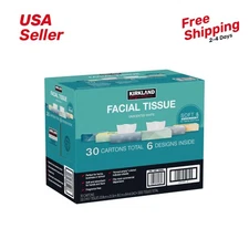 Kirkland Signature Facial Tissue, 2-Ply, 110-count, 30-pack Hand Face Napkins