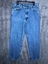 Vintage Levi's Jeans Mens 36x32 Orange Tab Light Wash 550 Relaxed Fit 90s