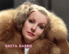 GRETA GARBO #309 BEAUTIFUL COLORIZED PHOTO 11 X 8.5 SHIPS FREE