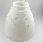 Vintage Corning Milk Glass Shade 6" No. 820090 Waffle Torchiere Diffuser