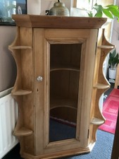 Vintage Stripped Pine Corner Cupboard