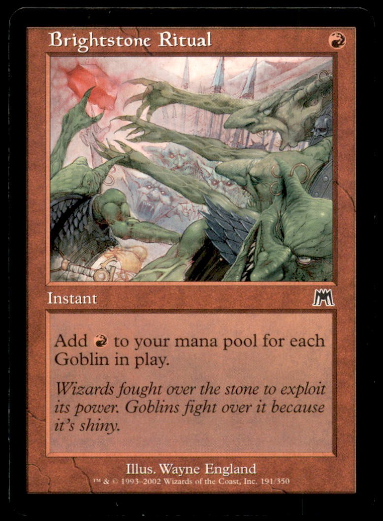 Brightstone Ritual LP Light Play Onslaught MTG [6121]