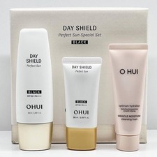 O HUI - Day Shield Perfect Sun Black SPF50 PA   set 3 items/ Korean Cosmetics
