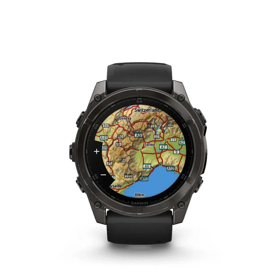Garmin fenix® 8 51mm AMOLED Sapphire Schwarz/Carbongrau Titan Silikon-Armband - Bild 4 von 4