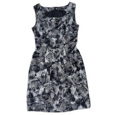 Banana Republic Black Floral Sheath Dress 4 Old Money Minimalist Dark Academia