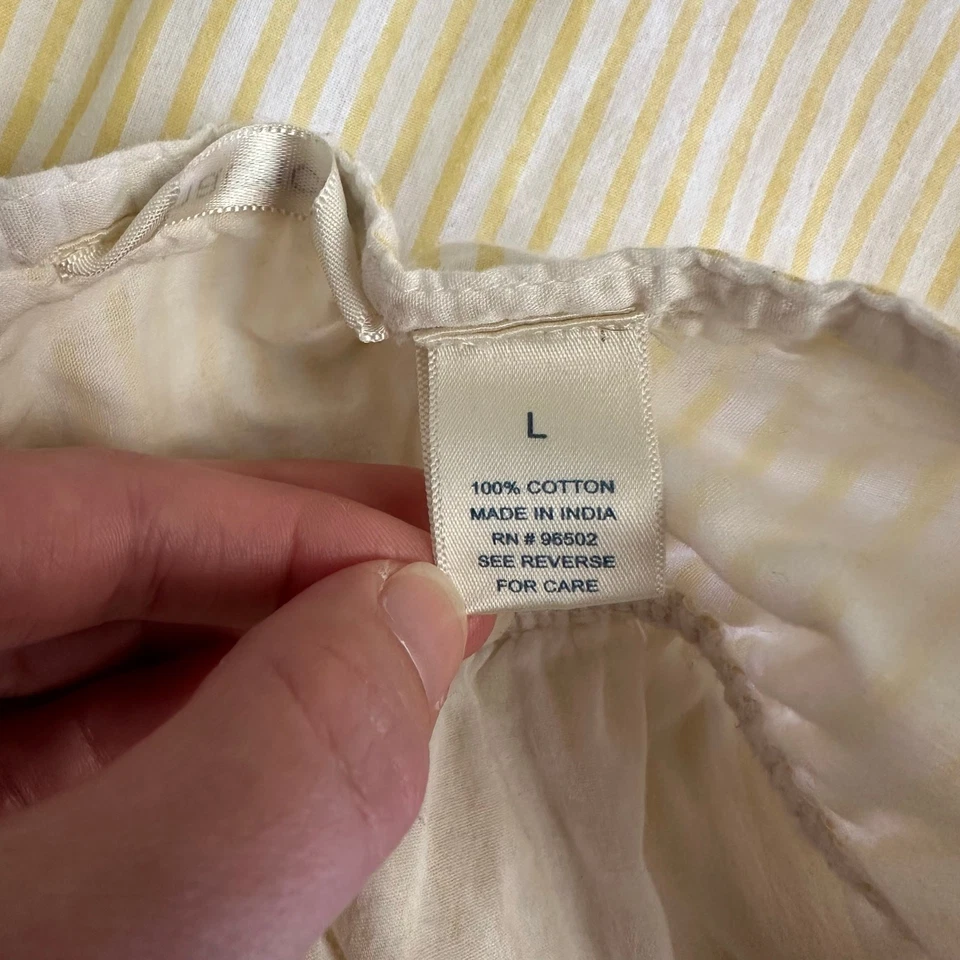 Maurices Yellow White Striped Babydoll Cami Tank Top Women’s Size L - Image 3 of 4