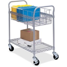 Safco 5235GR Wire Mail Cart Holds 75 Legal Folders, Sold Separately, Gray