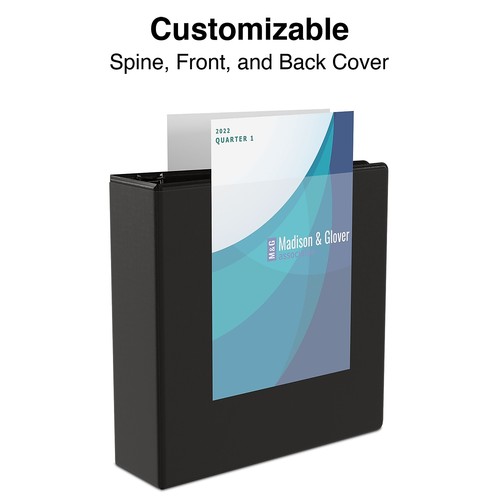 Staples Economy 1" 3-Ring View Binders Black 24/Carton 23733/21685VS - Picture 3 of 8