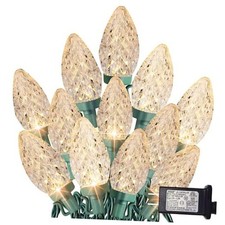 C9 Christmas Lights, 100 LED 66 FT Christmas String Lights Outdoor Warm White