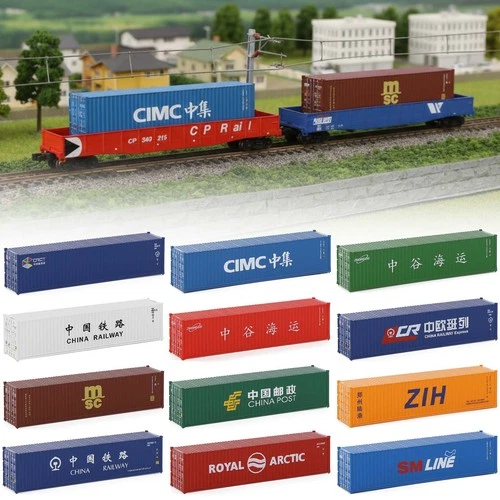 Evemodel N Scale 1:160 40ft Shipping Container 40' Cargo Box with Magnets
