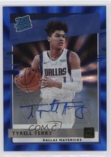 2020-21 Donruss Rated Rookies Blue Laser Signatures 18/25 Tyrell Terry Auto 0s9t