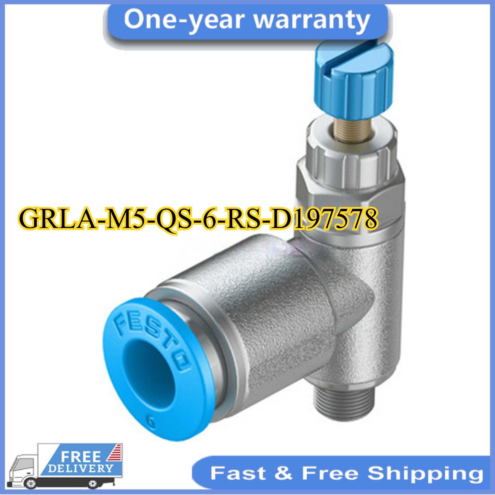 GRLA-M5-QS-6-RS-D197578 FESTO One-Way Flow Control Valve 197578 New High quality
