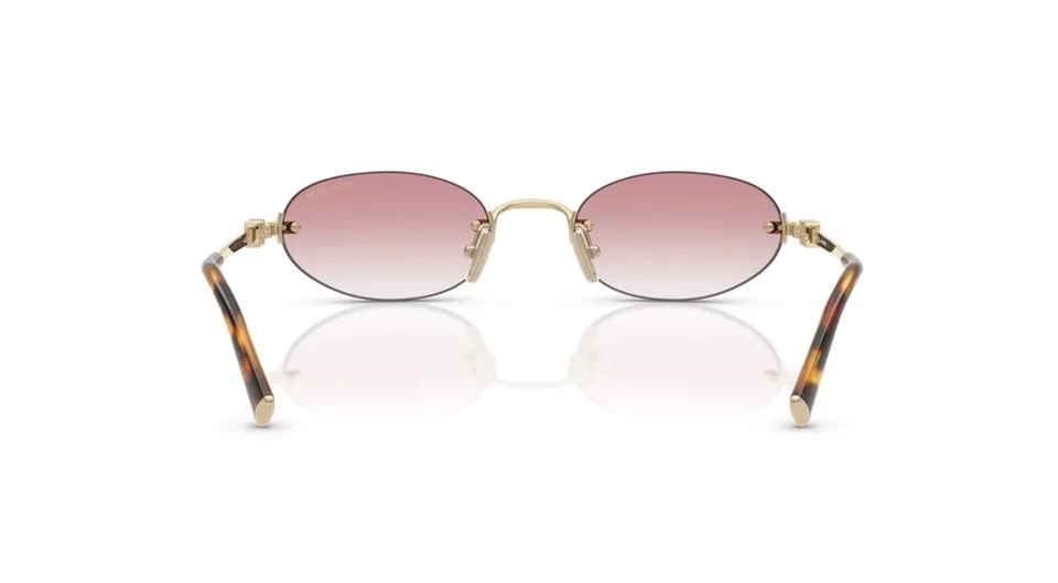 Miu Miu Logo MU A54S ZVN70O Round Sunglasses in Gold / Pink Gradient Lens - Image 3 of 4