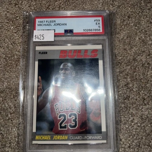 MICHAEL JORDAN ~ 1987-88 Fleer Basketball 2nd Year Card #59 ~ Graded PSA 5 EX