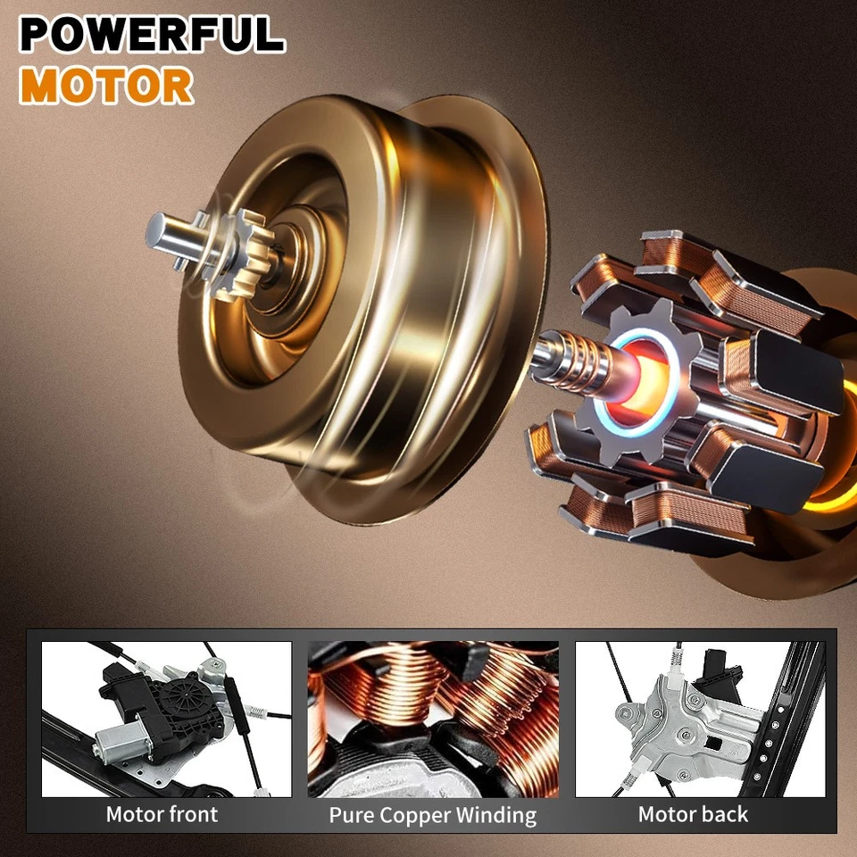 Front Driver For 11-15 Chevrolet Cruze Limited Power Window Regulator w/ Motor - Image 4 of 4