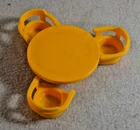 Vintage Fisher Price Little People Yellowish Orange Table and 3 Chairs