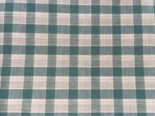 32" X 60" Green Khaki Tan Homespun Plaid Check Cotton Fabric