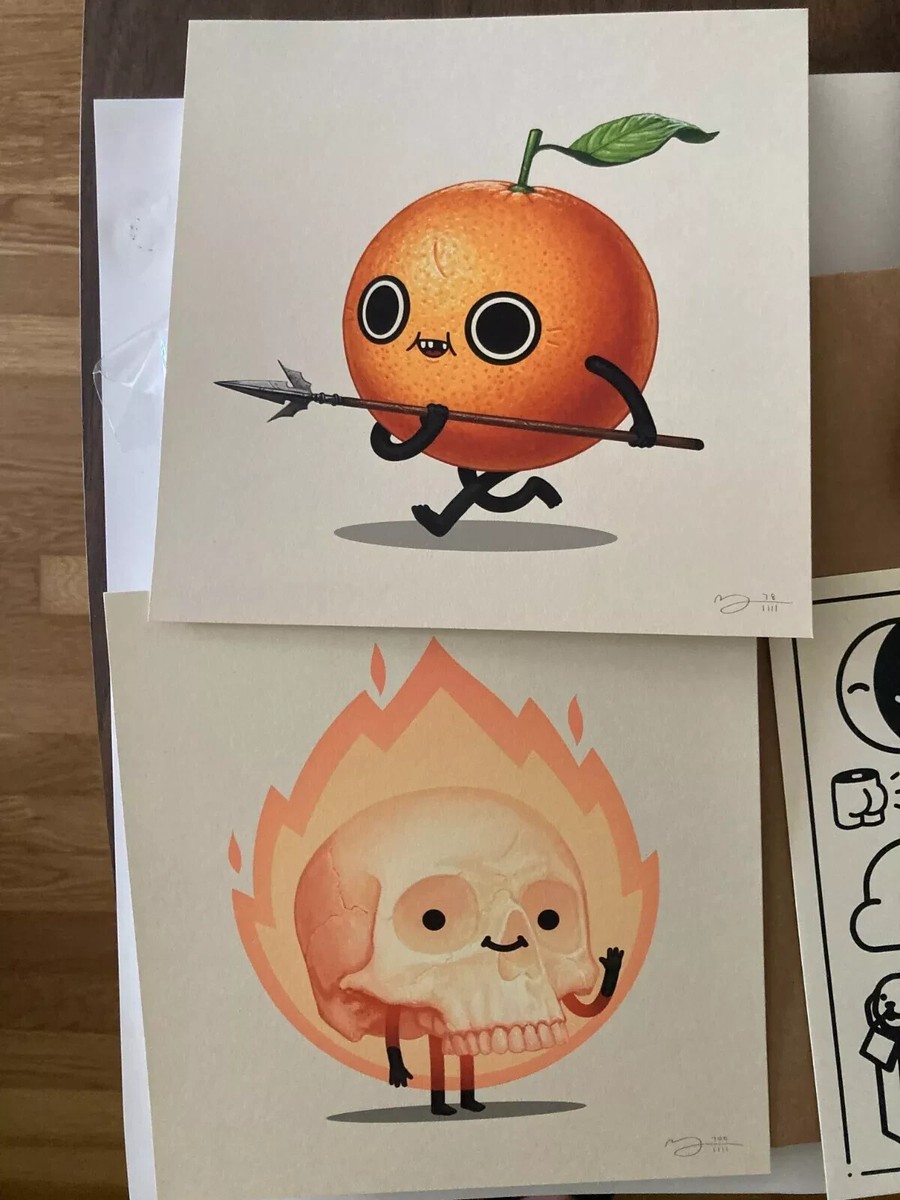 Mike Mitchell Black Box Stickers Pins Mini Fruit Dude Skully Art