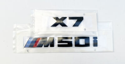 Genuine BMW G07 X7 Black Trunk Emblem Set "X7 M50i" Lettering Decal ...