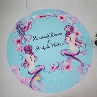Summer Bohemian Beach Towel Mermaid Floral Printed Swim Yoga Round Mat Blanket on sale Summer Bohemian Beach Towel Mermaid Floral Printed Swim Yoga Round Mat Blanket on sale