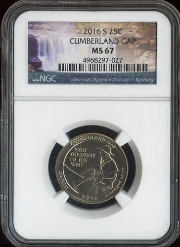 2016-S Cumberland Gap Quarter NGC MS67 Quality