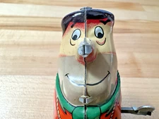 RARE!  1962 Marx Hopping Fred Flintstone Tin Litho Wind-Up.  WORKS!