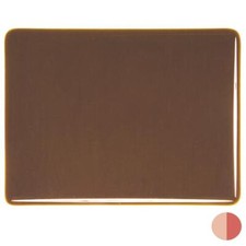 1119 Sienna Transparent 90 COE Bullseye Fusing Glass Sheet 5x5 inch Striker