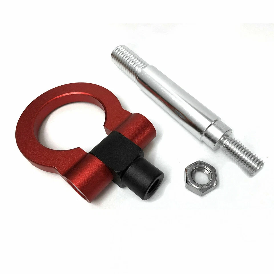 Gancho de remolque de aluminio estilo carreras deportivo JDM rojo para Chevrolet Camaro 2016-2019 Foto 3 de 4