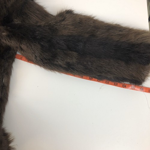 VTG Evans Collection Sz 12 M Beaver Fur Coat Med Hip Length Jacket Lined Brown - Picture 9 of 11