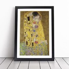 The Kiss Vol.2 By Gustav Klimt Framed Canvas Wall Art Print Poster Picture