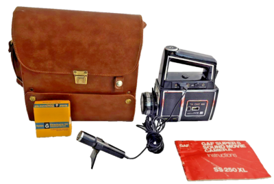 Vintage GAF SS 250 XL Black Super 8 Synchronized Sound Film Movie
