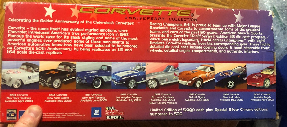 1:18ミニカー☆1953 Corvette ヤンキース特別版 1:18ミニカー