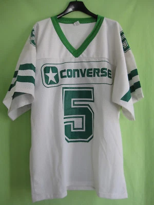 Maillot Football Americain CONVERSE USA Vintage Blanc et vert vintage - L - Photo 1/4