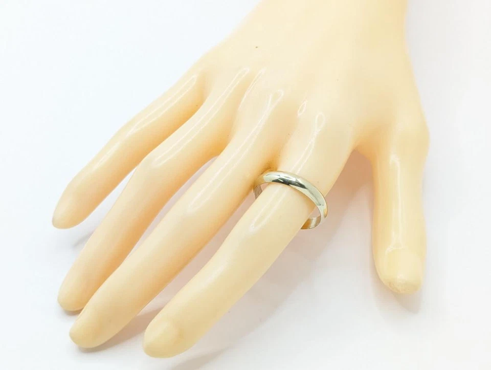 Anillo de boda de oro amarillo macizo de 10 quilates 2,73 g liso simple tradicional talla 9,25 Foto 2 de 4