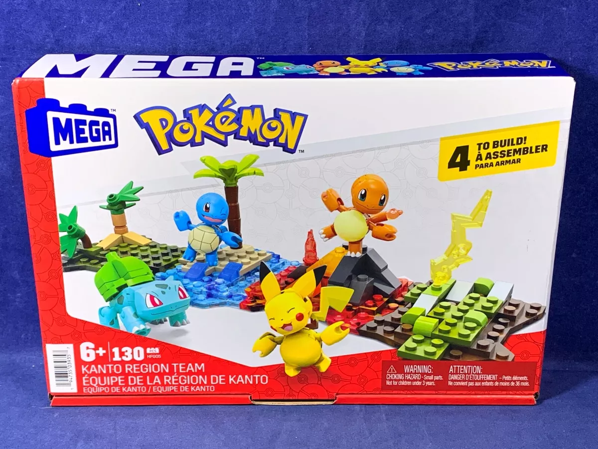 MEGA Pokémon Building Toy Kit Kanto Region Team With 4 Figures (130 Pieces)  For Kids