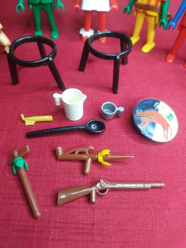 Vintage Playmobil Geobra lot horse cowboys indians accessories - Picture 6 of 12