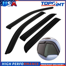 Dark Black Side Wind Deflectors Window Visors Vent For 12-14 Ford F150 Crew Cab