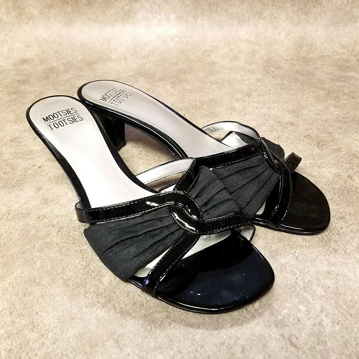 Mootsies Tootsies Womens Baylisk Size W Black Fabric Slide