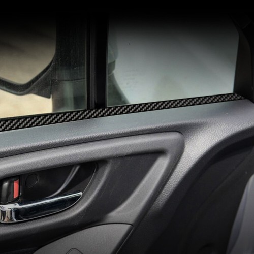 2Pcs For Subaru Forester 2013-2018 Carbon Fiber Interior Door Panel Strip Cover - Picture 2 of 10