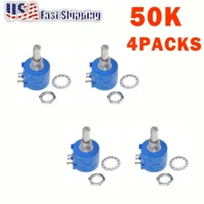 2/4/6X Rotary Wirewound Precision Potentiometer Pot 10-Turn 10-100K 3590S-2-103L