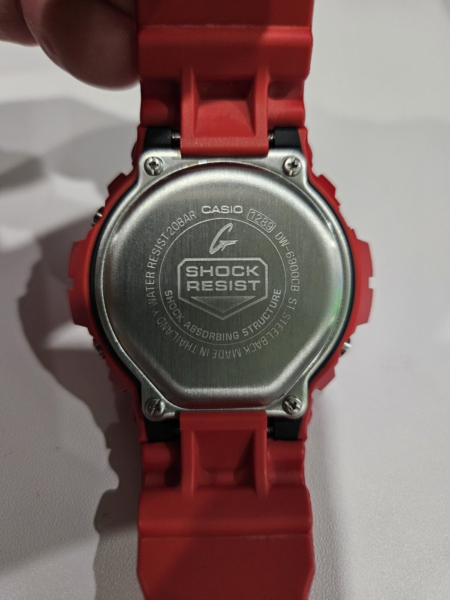 Casio G-SHOCK DW-6900CB Model 1289 Limited Crazy Colors Red