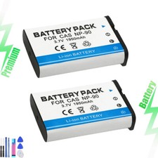 2x Battery for Casio NP-90 NP90 Exilim EX-H10 H15 H20G H20GBK FH100