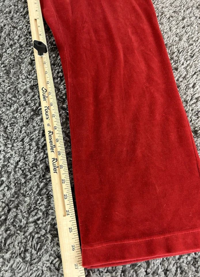 Alfred Dunner Velour Pants Womens 8 Rust Color Pull-On Elastic Waist Pockets - Image 2 of 4