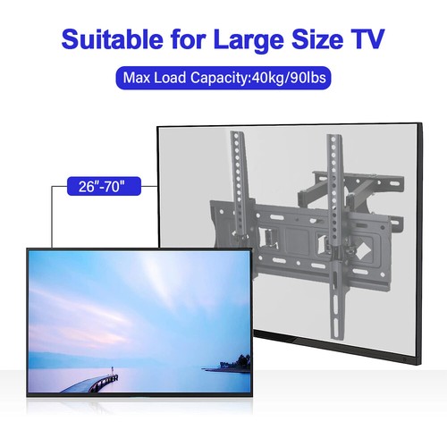 Full Motion TV Wall Bracket Mount For 32 40 43 46 49 50 55 58 60 65 70" Inch DHL - Picture 12 of 21