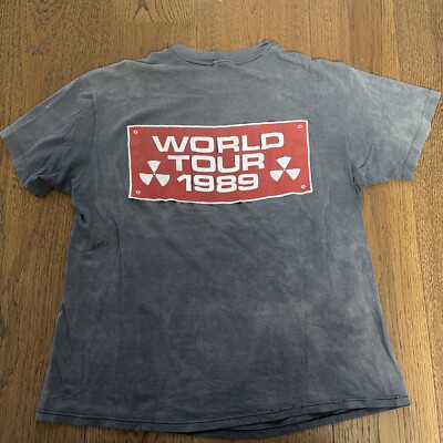 Thrashed Faded Vintage Kix “blow My Fuse” World Tour Via 1989 T