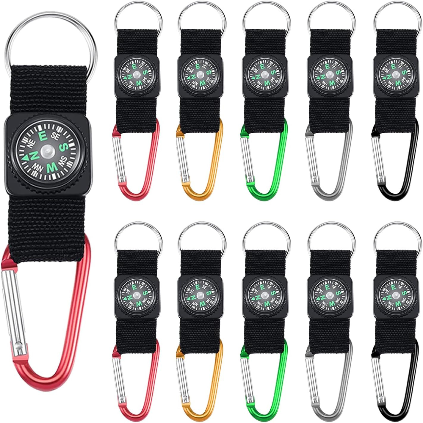 10PCS Kompass Kinder Mini Kompass Schlüsselanhänger Outdoor Camping Schlüsselanh