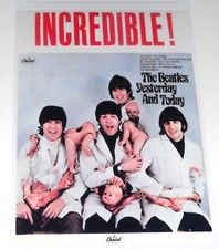 Beatles Butcher Cover Yesterday & Today John Lennon, Paul McCartney 19"x13"