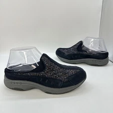 Easy Spirit-Travel Time Leather Sneaker Clogs Women 6.5 M Blue